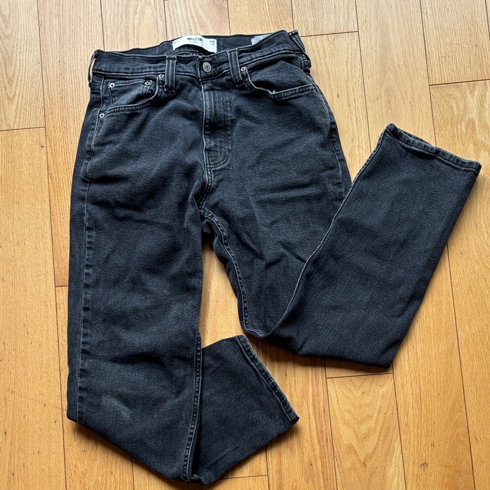Hollister Men's Dark Gray Straight Jeans